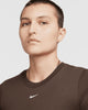 NIKE WOMENS SLIM-FIT CROP T-SHIRT BROWN (W)