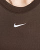 NIKE WOMENS SLIM-FIT CROP T-SHIRT BROWN (W)